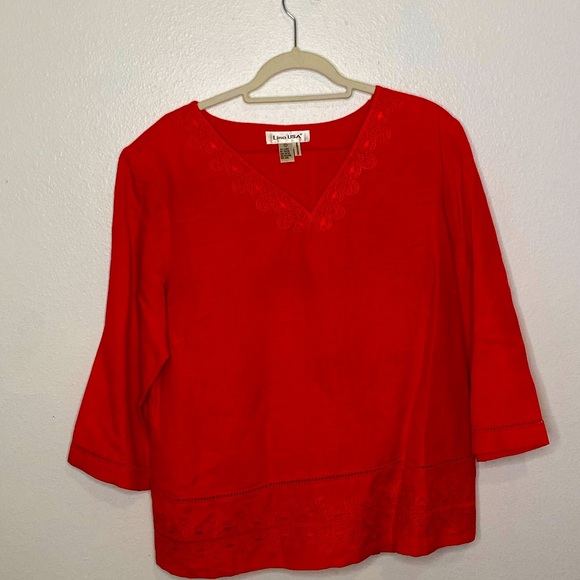 Lino Linen Red Outfit - Picture 1 of 8